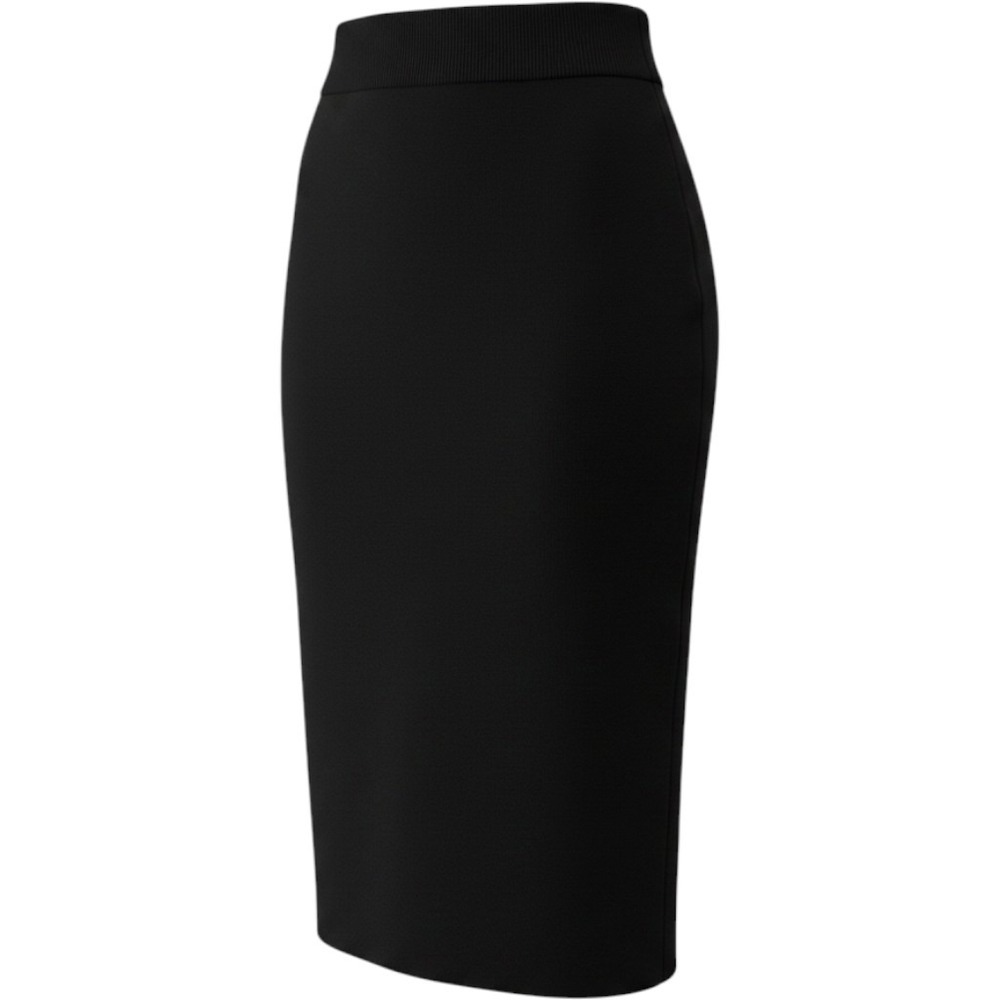 Vtg‎ Nancy Bolen City Girl Black Knit Ribbed Pencil Midi Skirt Style Size Medium